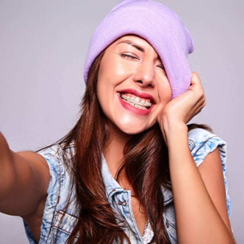 Girl wearing bonnet